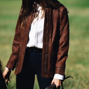 Wasatch Quilted Leather Jacket :: Bourbon