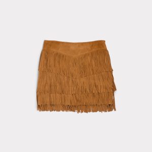 Annabelle Fringe Skirt :: Cinnamon