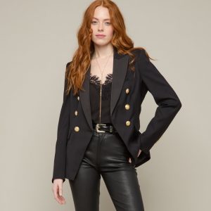 Jackie Western Yoke Blazer :: Black