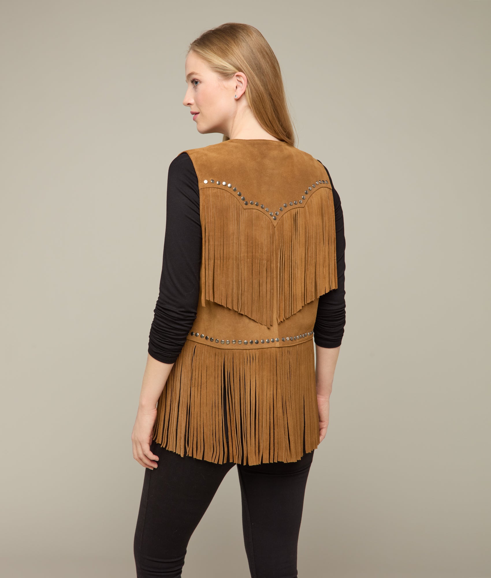Chelsea Suede Vest :: Brown - Image 4