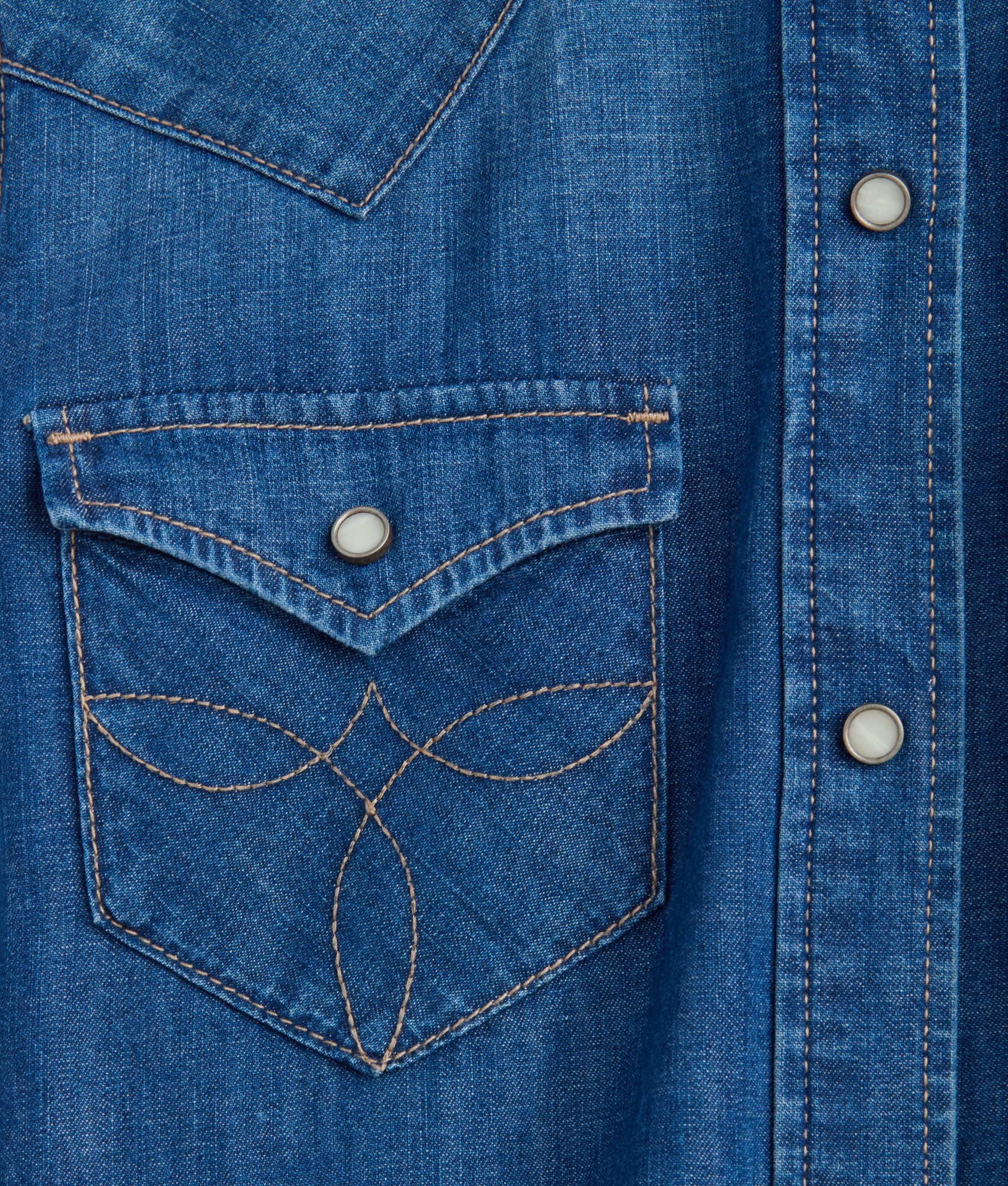 Reese Women's Snap Shirt :: Blue Bird - Image 8