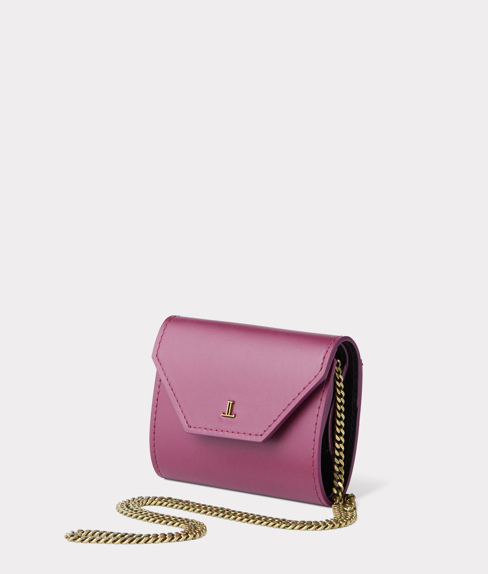 Short Wallet On A Chain :: Burgundy - Image 8