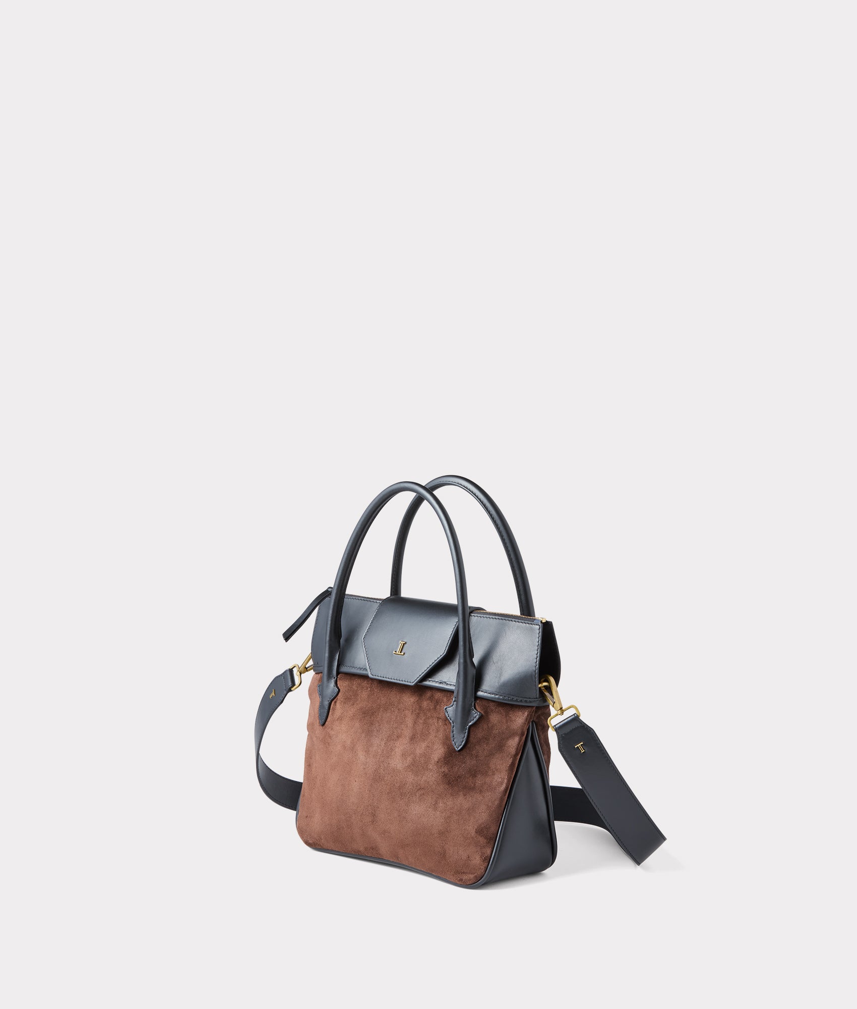 Mini Roma Suede Tote :: Brown - Image 10