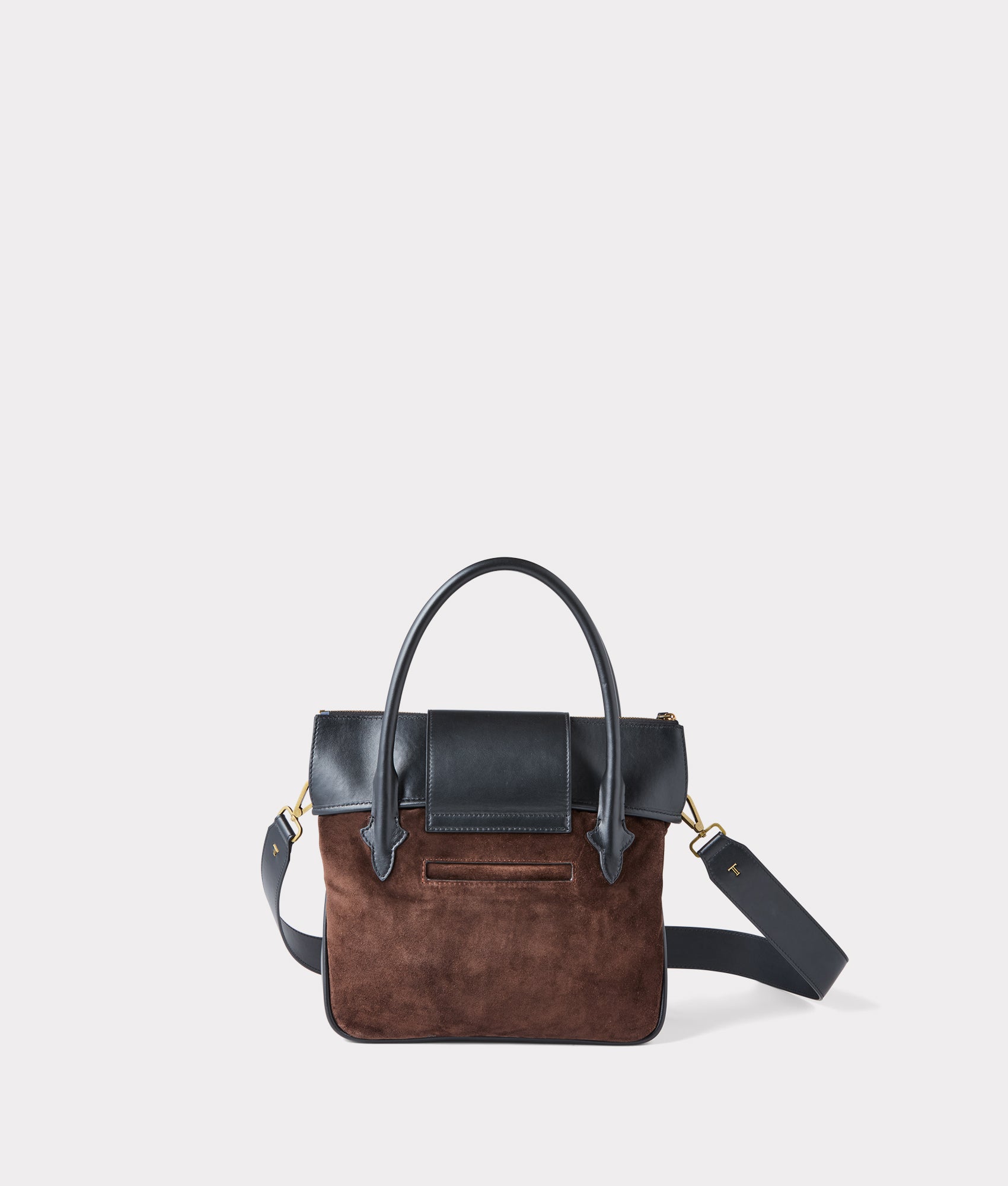 Mini Roma Suede Tote :: Brown - Image 12