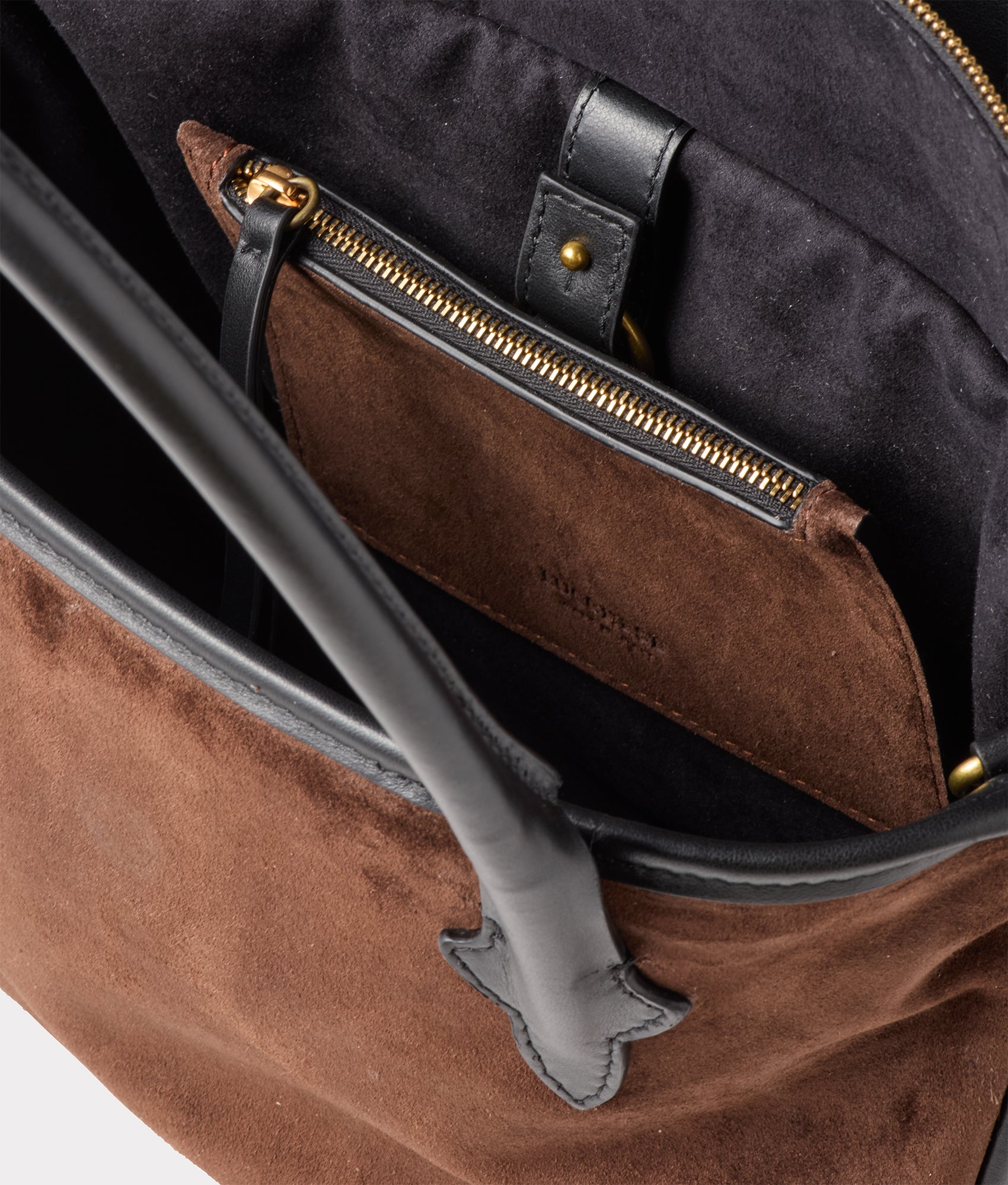 Mini Roma Suede Tote :: Brown - Image 17