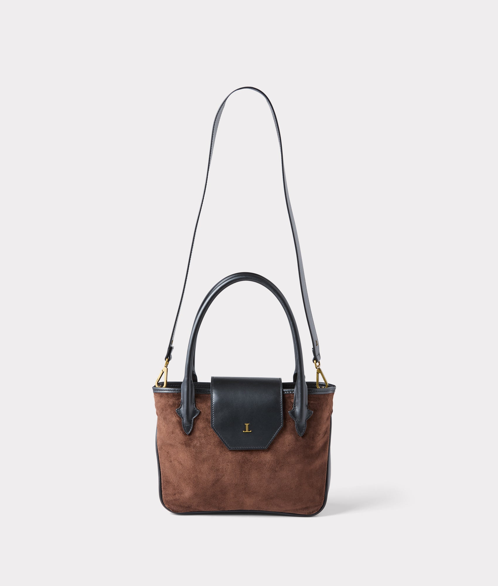 Mini Roma Suede Tote :: Brown - Image 6
