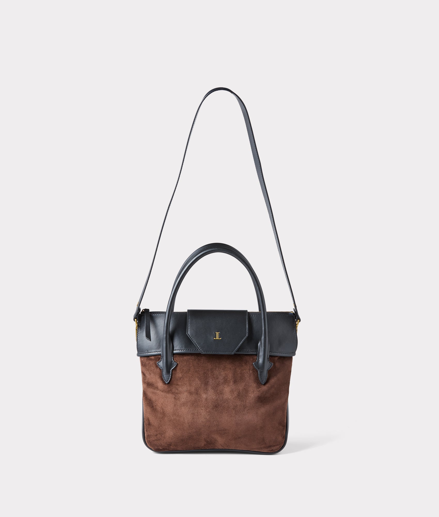 Mini Roma Suede Tote :: Brown - Image 8