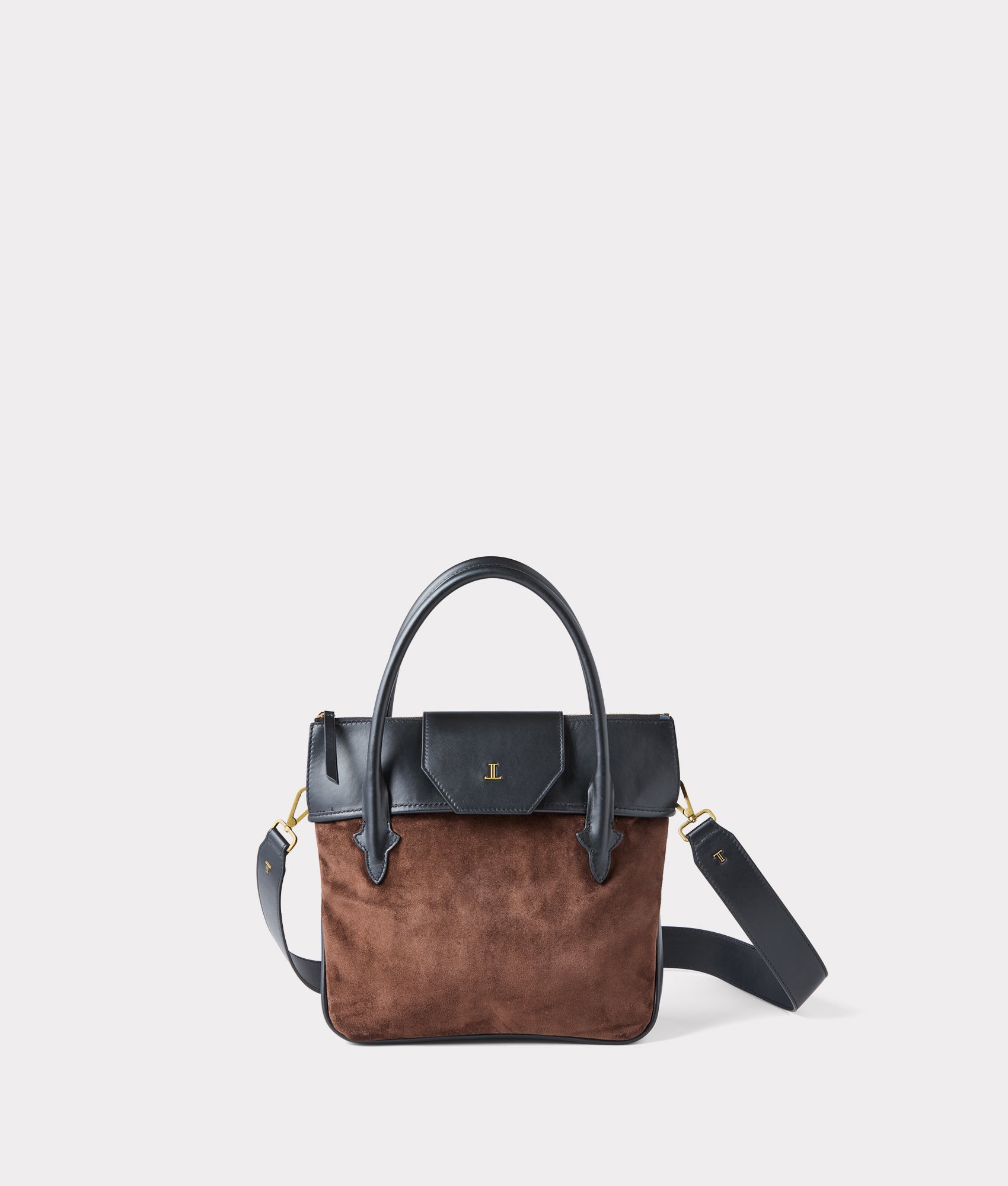 Mini Roma Suede Tote :: Brown - Image 11