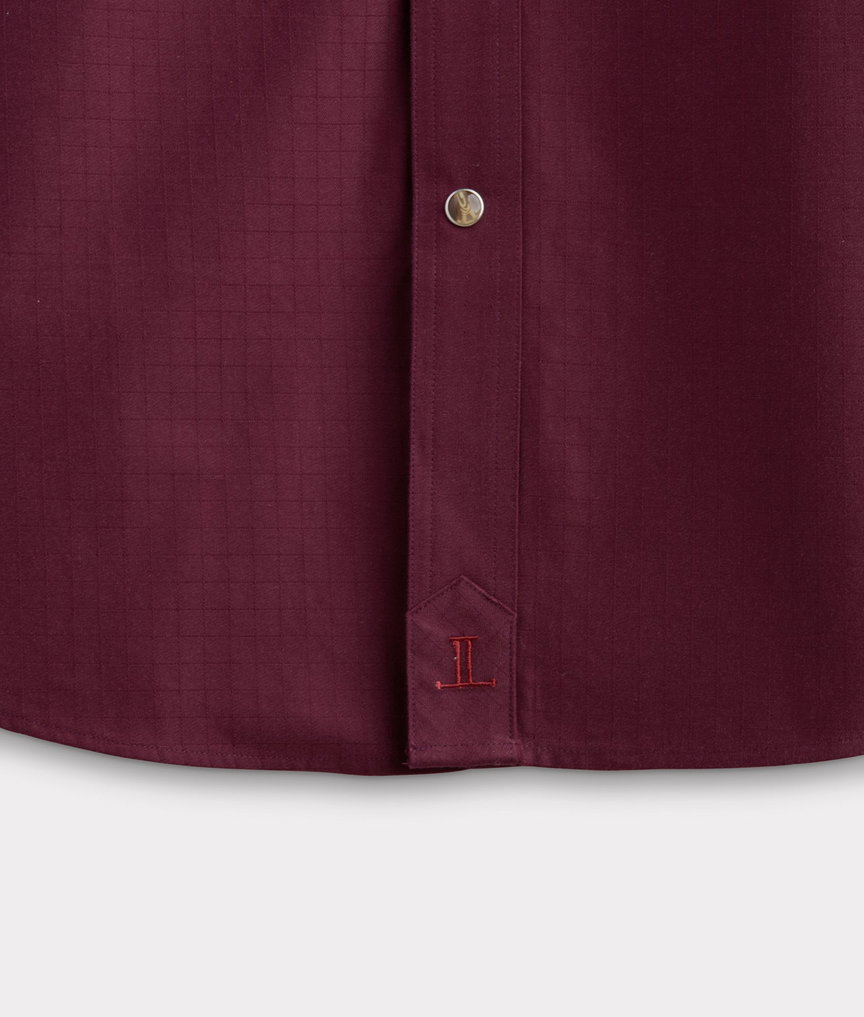 Square Dobby Shirt :: Black Cherry - Image 12