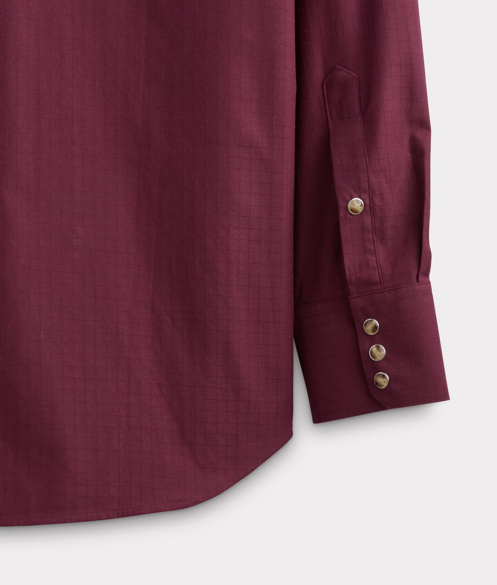 Square Dobby Shirt :: Black Cherry - Image 9