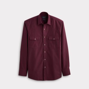 Square Dobby Shirt :: Black Cherry
