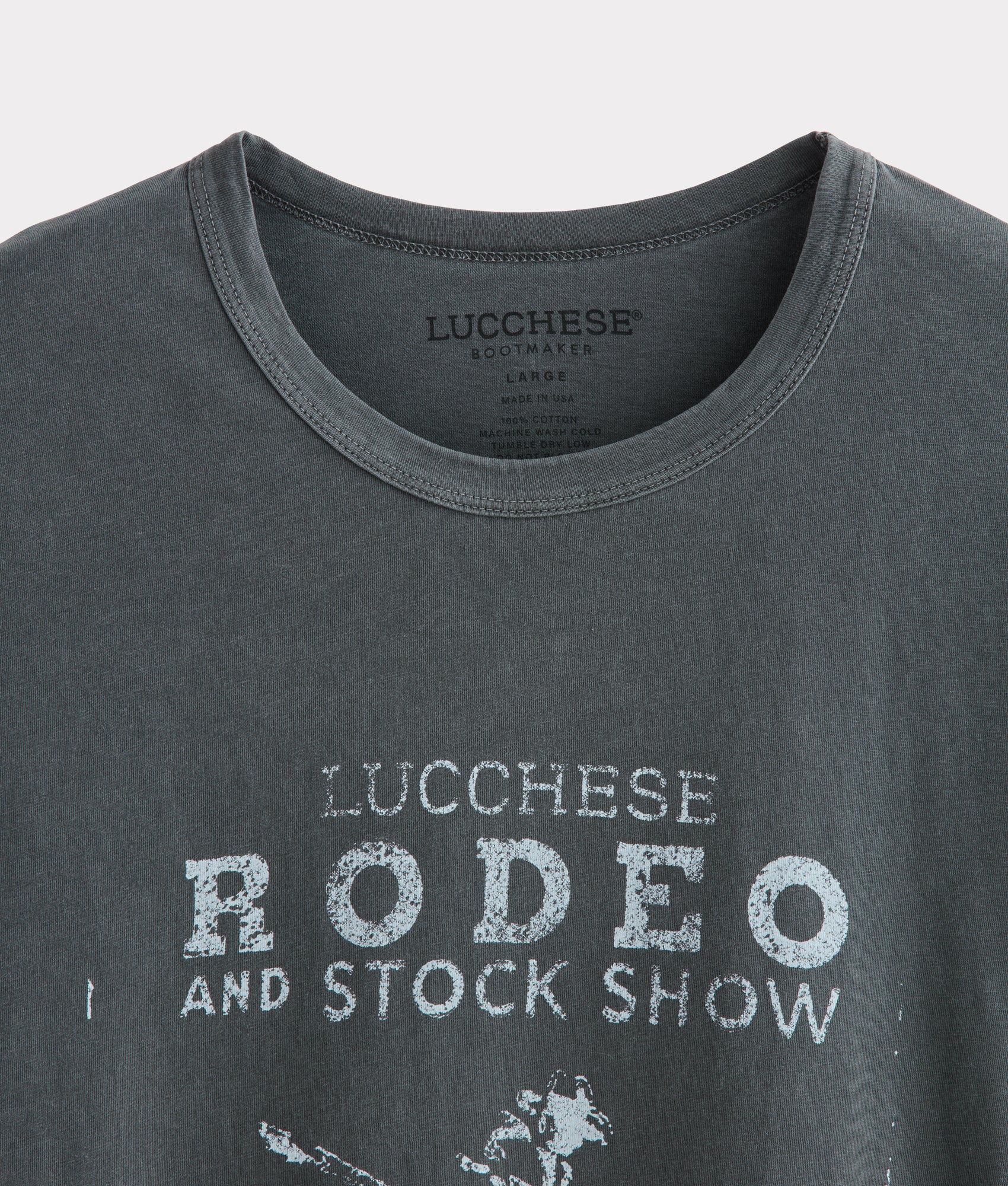 Rodeo Stub Tee :: Carbon - Image 4