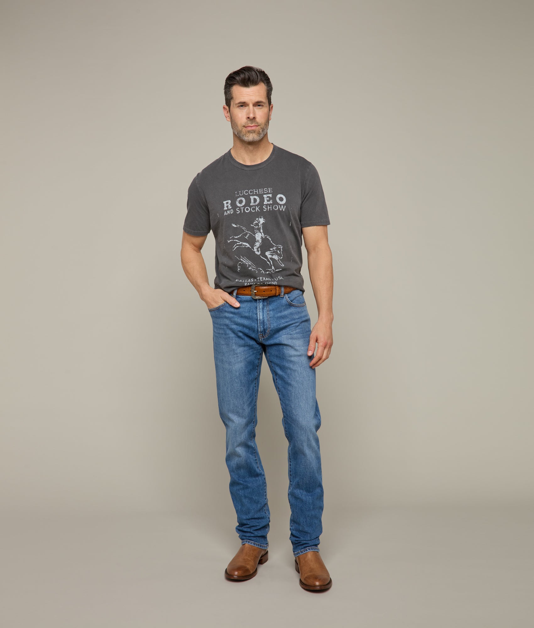 Rodeo Stub Tee :: Carbon - Image 8