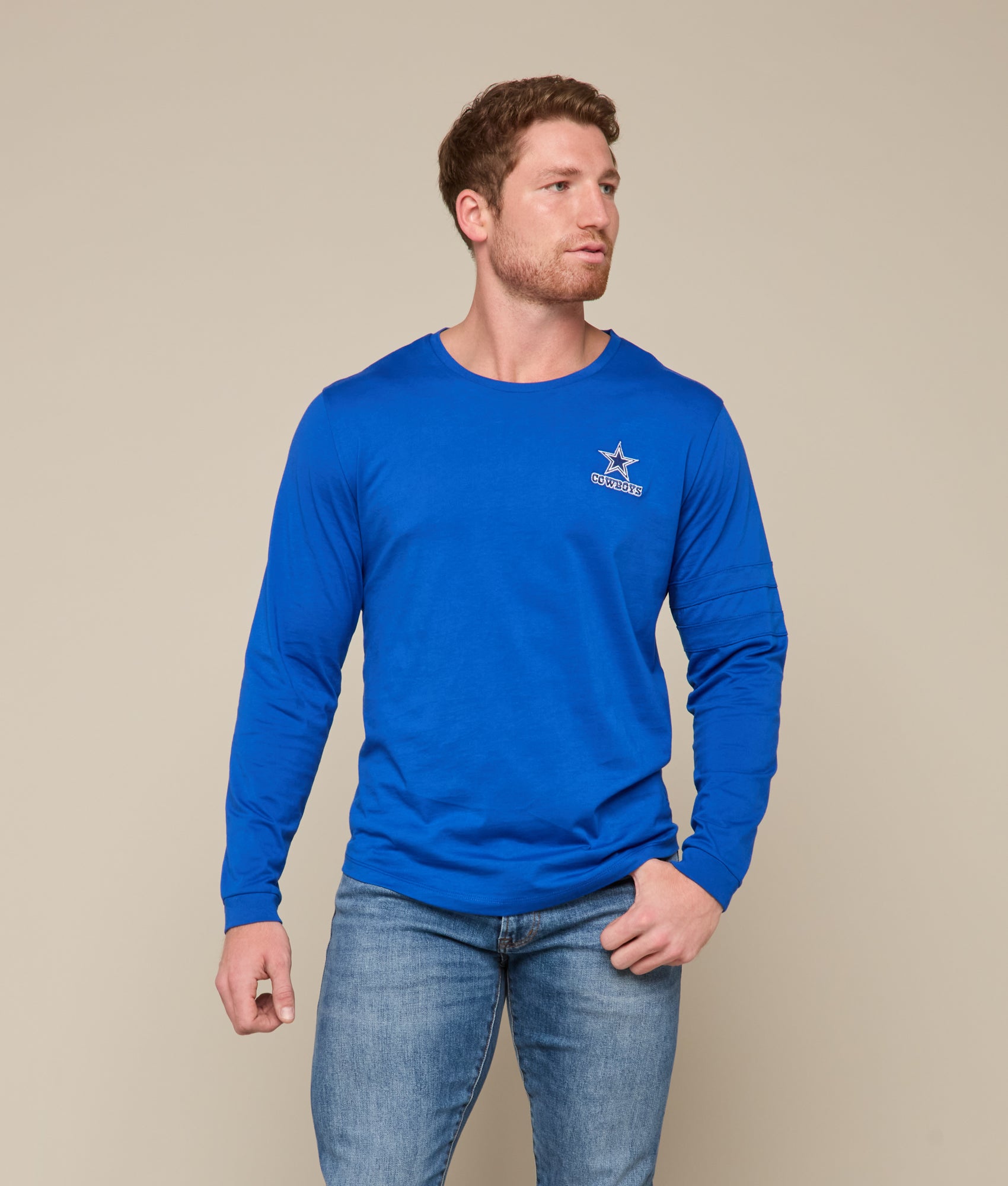 Lucchese x Dallas Cowboys Long Sleeve Tee :: Royal Blue - Image 7
