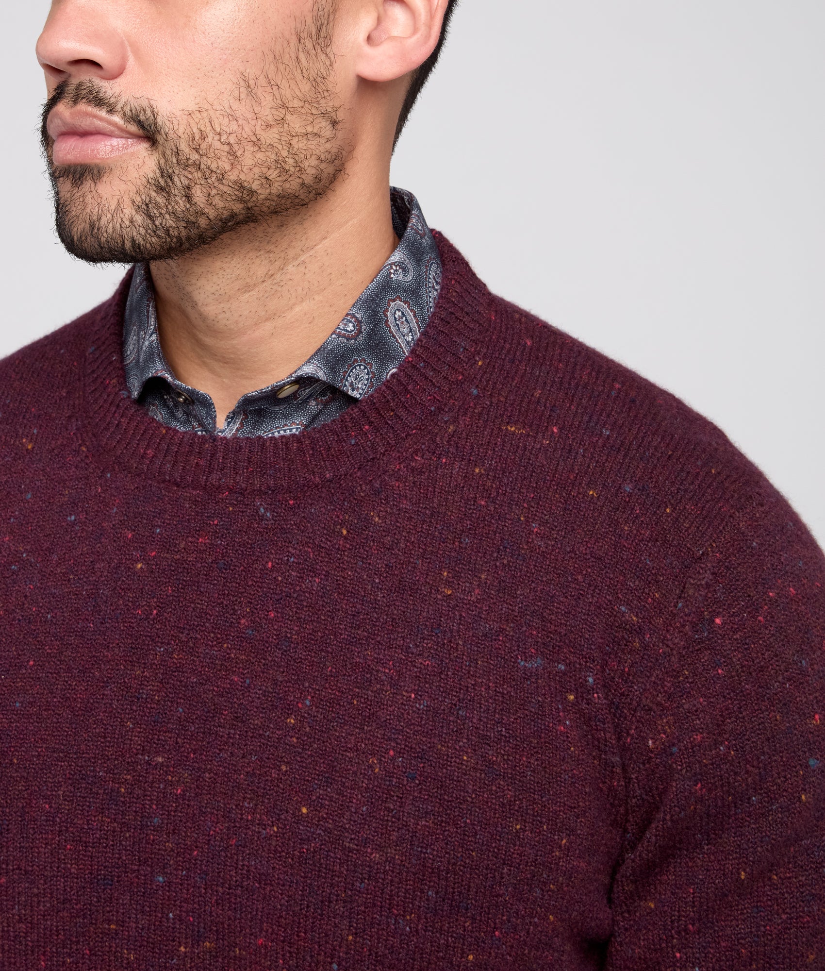 Blake Donegal Sweater :: Black Cherry - Image 7