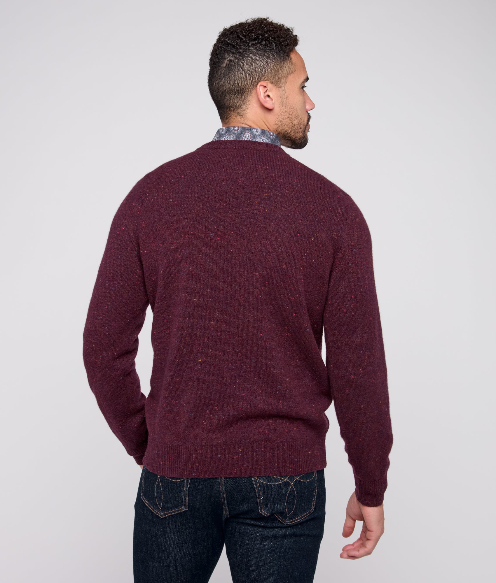 Blake Donegal Sweater :: Black Cherry - Image 4