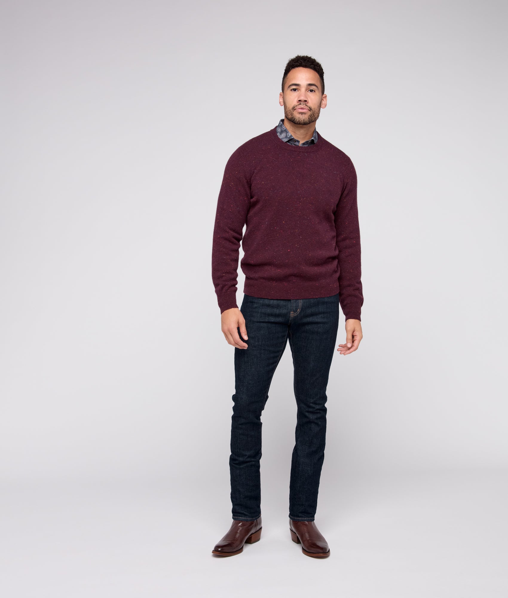 Blake Donegal Sweater :: Black Cherry - Image 2