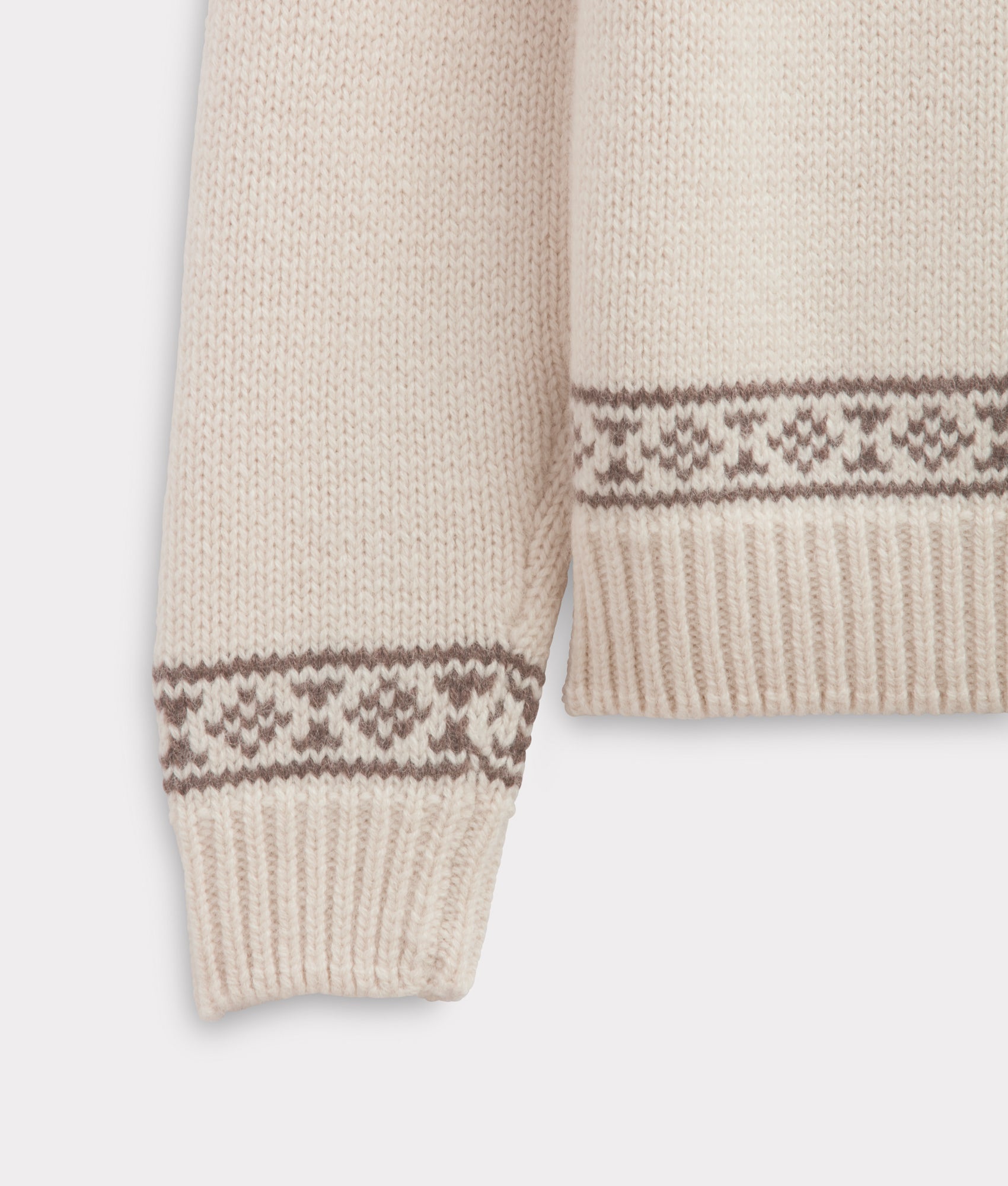 Edwin Turtleneck Sweater :: Cream/Brown - Image 8