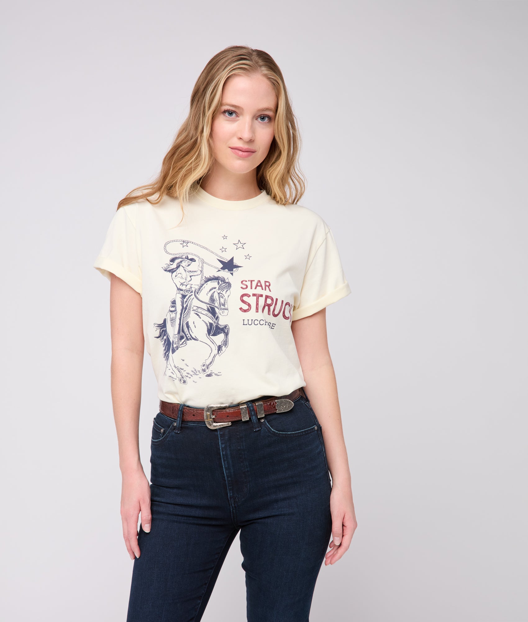 Star Struck Cowgirl Tee :: Ivory - Image 9