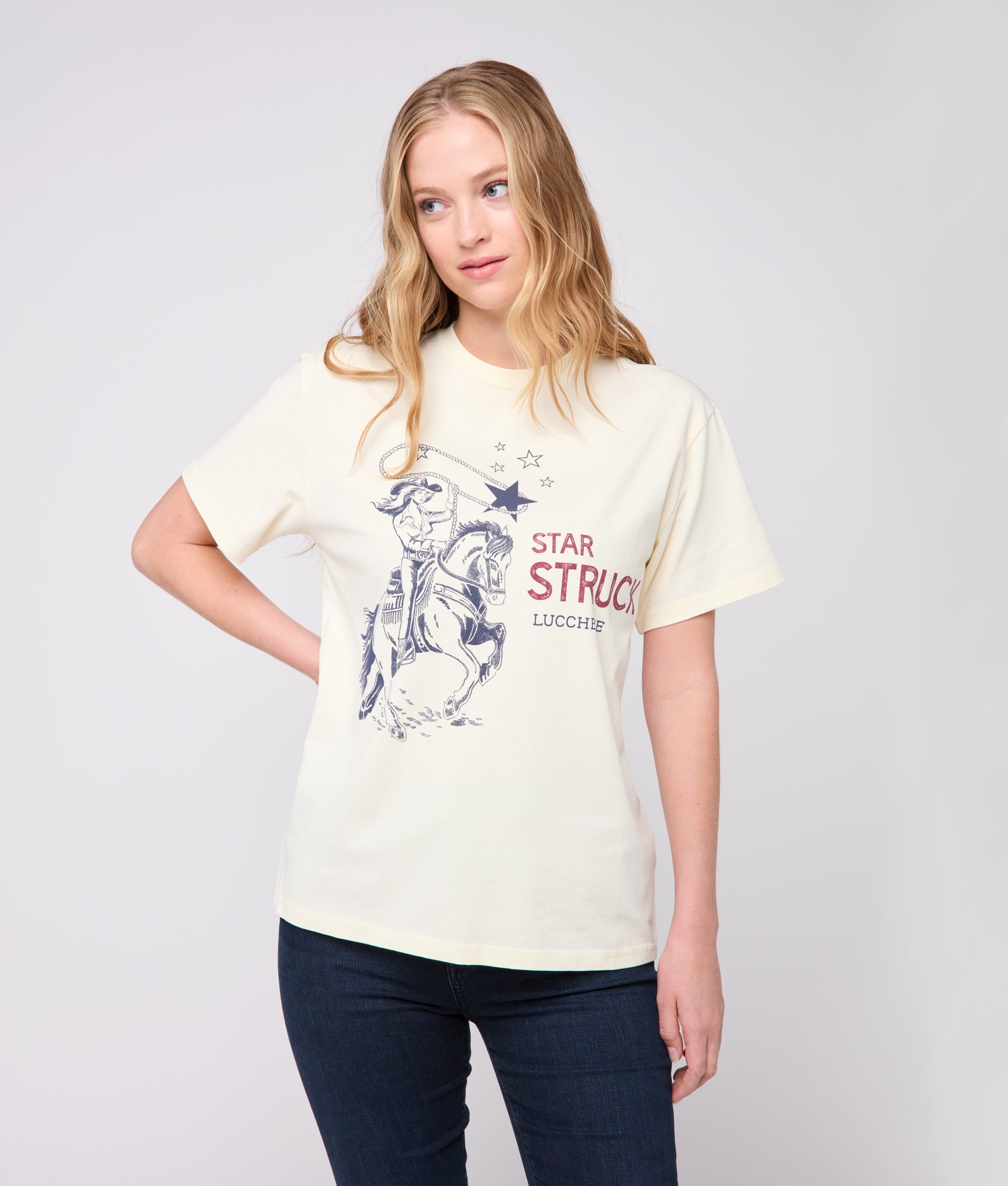 Star Struck Cowgirl Tee :: Ivory - Image 7