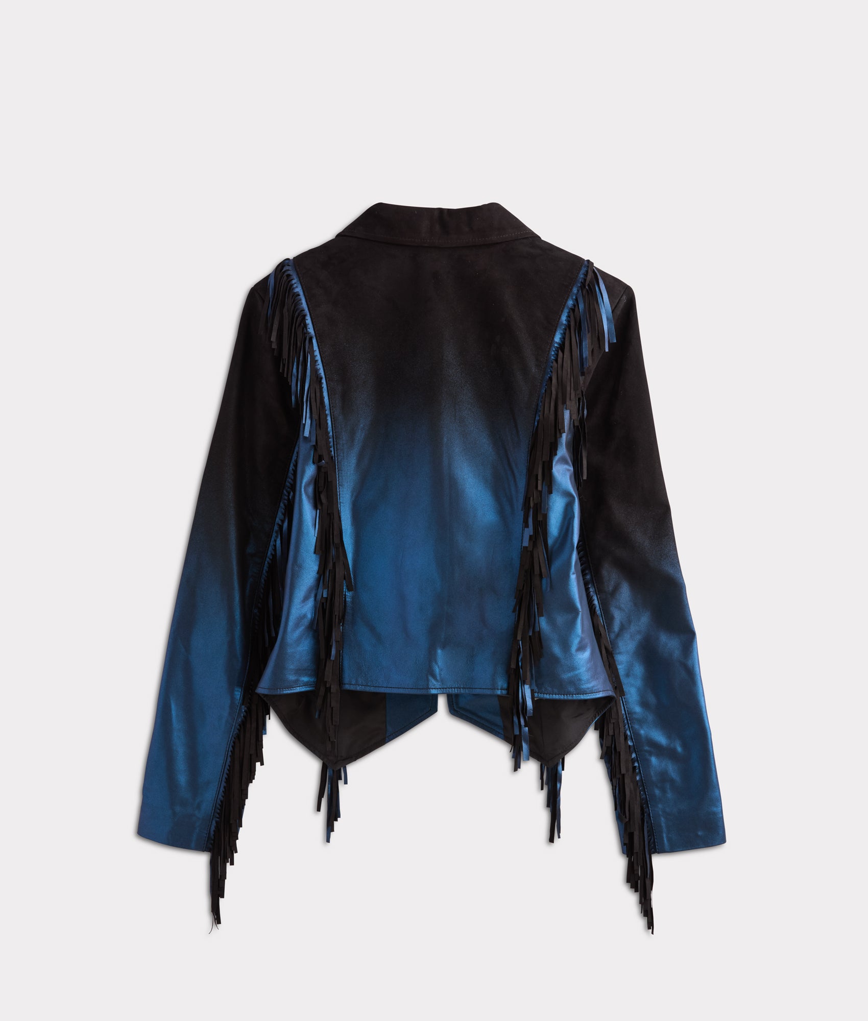 Nightfall Fringe Jacket :: Black/Blue - Image 9