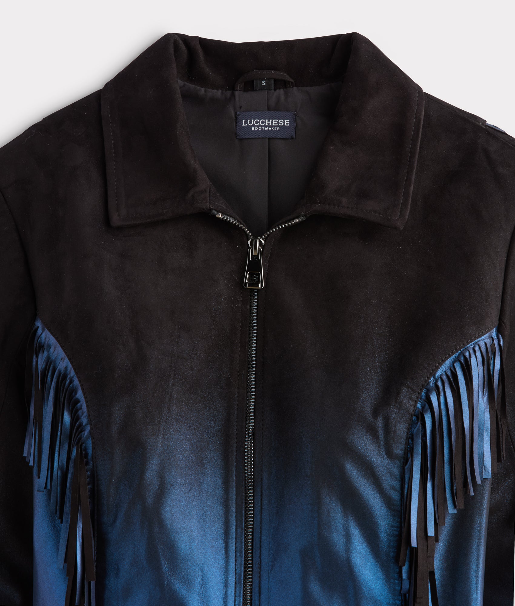 Nightfall Fringe Jacket :: Black/Blue - Image 10