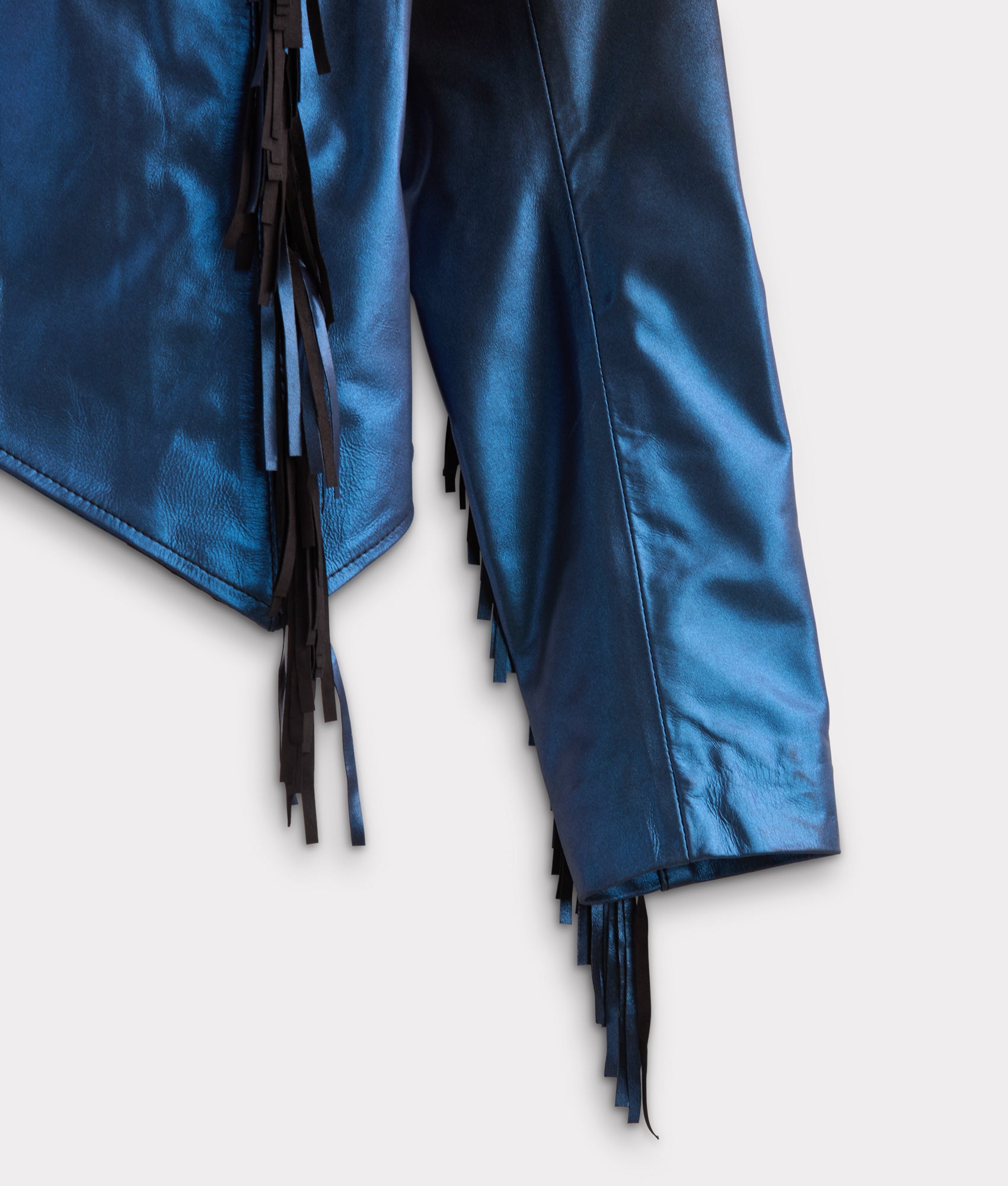 Nightfall Fringe Jacket :: Black/Blue - Image 14