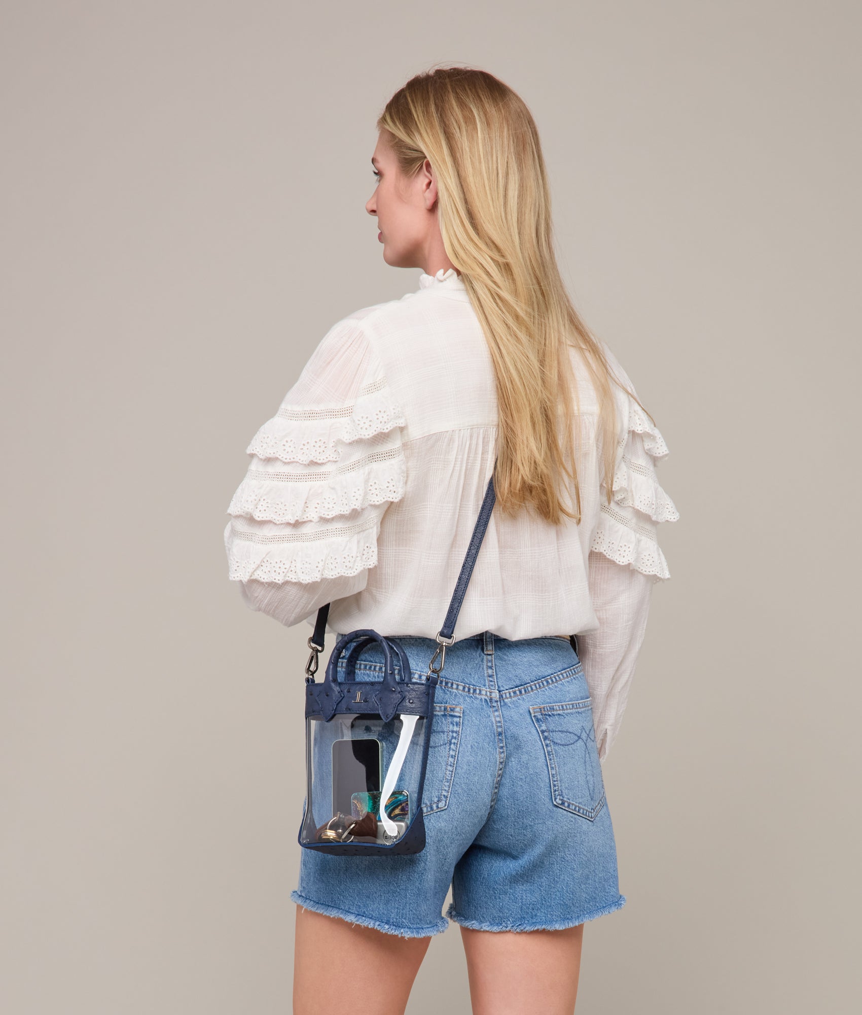 Ostrich Stadium Shopper :: Navy - Image 3