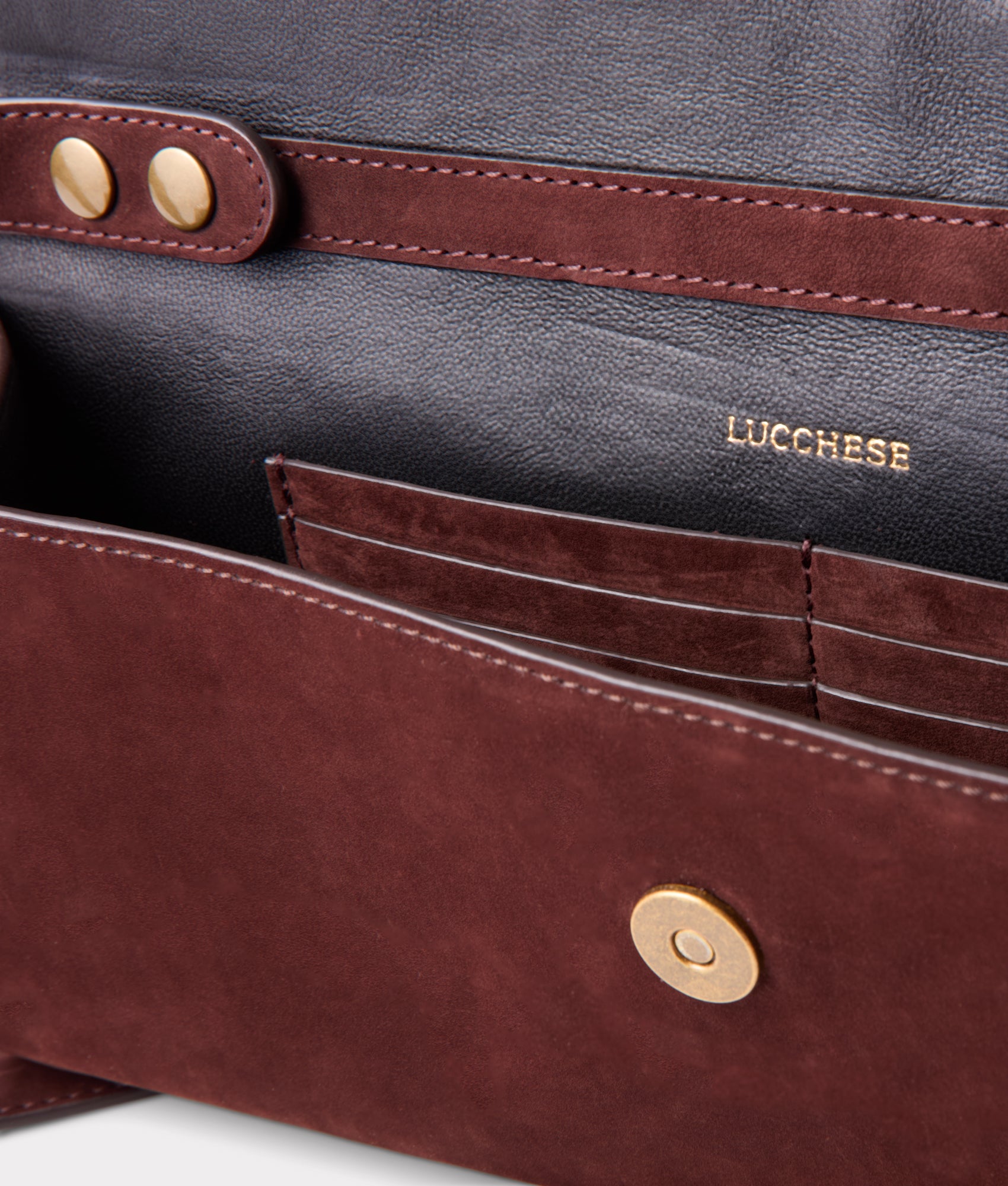 Bowie Suede Fringe Clutch :: Chocolate - Image 9