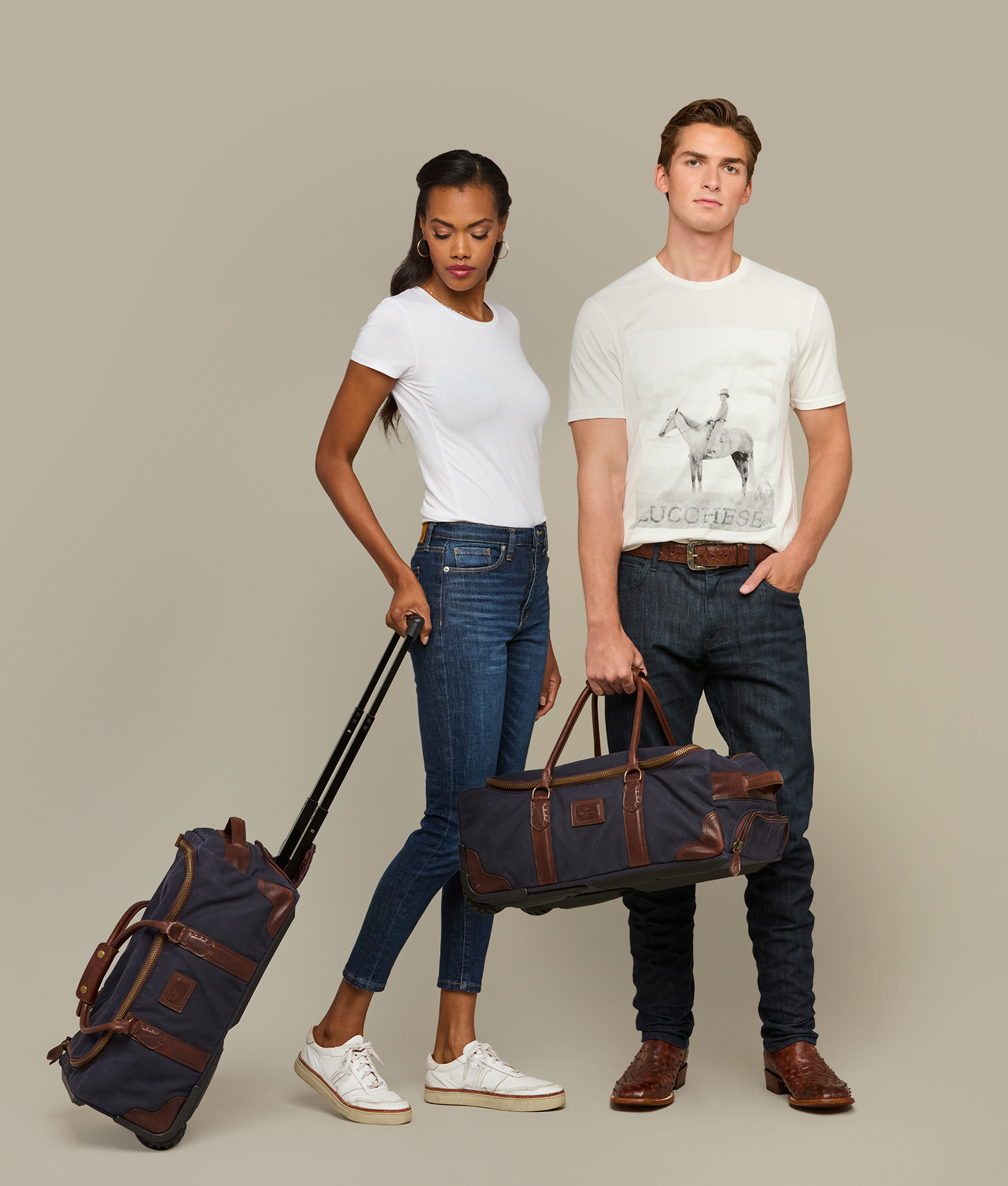 Everyday Waxed Canvas Rolling Duffle :: Navy - Image 2