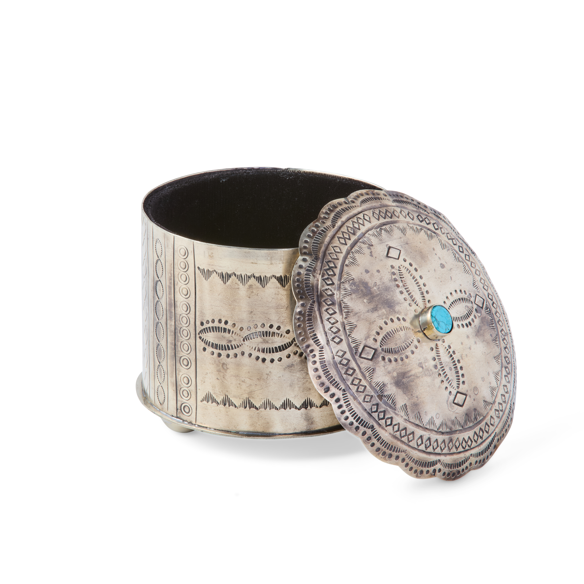 Southwestern Round Box :: Silver - Image 4