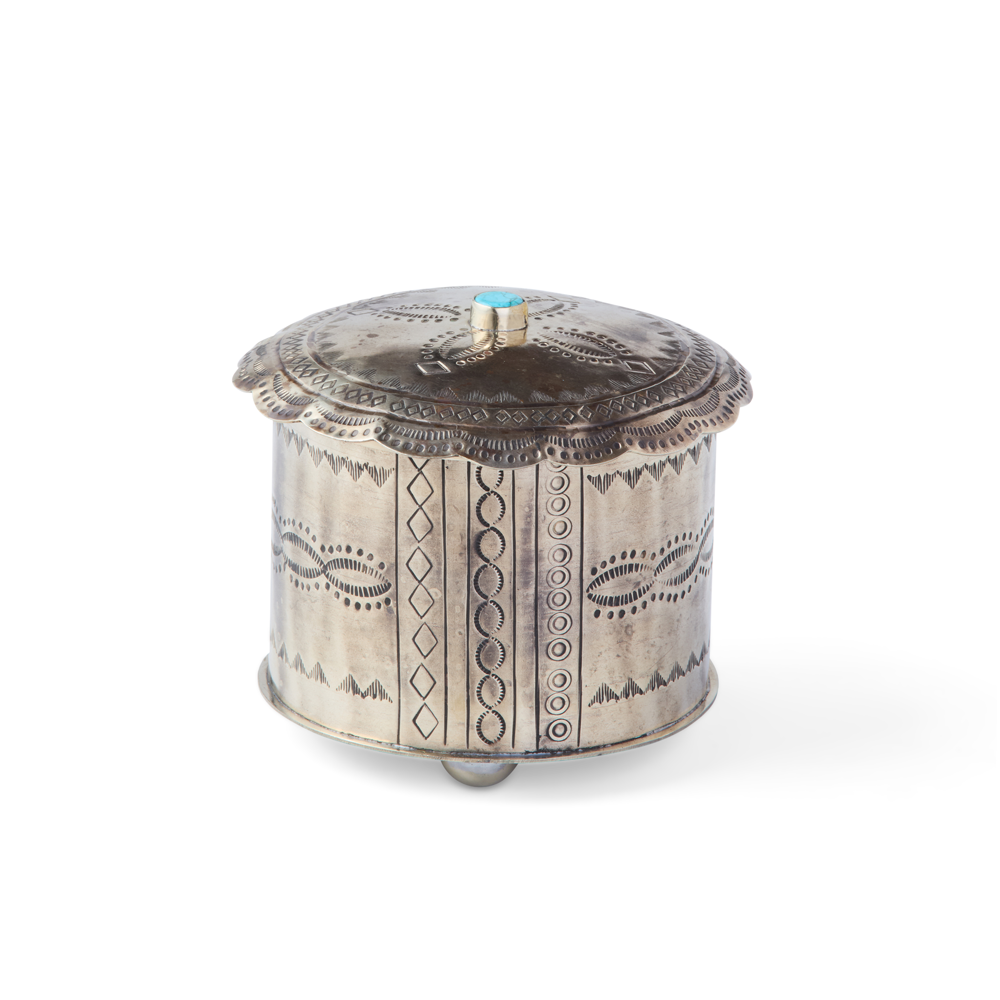 Southwestern Round Box :: Silver - Image 3
