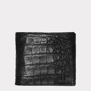 Hipster Wallet ?C Crocodile :: Black